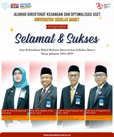 Pelantikan Wakil Rektor Universitas Sebelas Maret